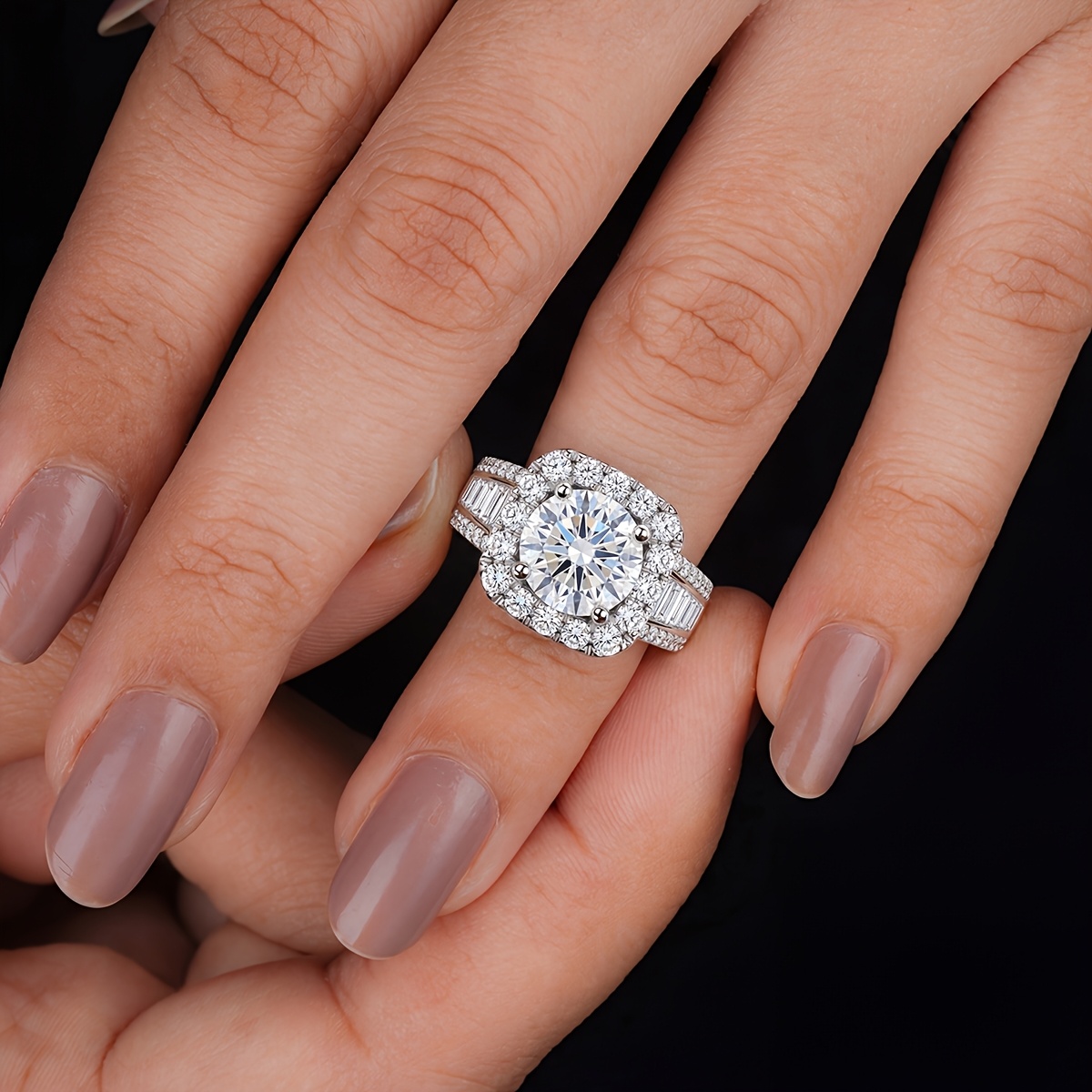 Women's Luxury Minimalist Plated Wedding Ring, Elegant Gift